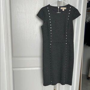 Michael Kors Dark Gray Studded Mini Dress